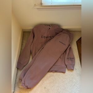 Mauve Sweatshirt and Joggers Set